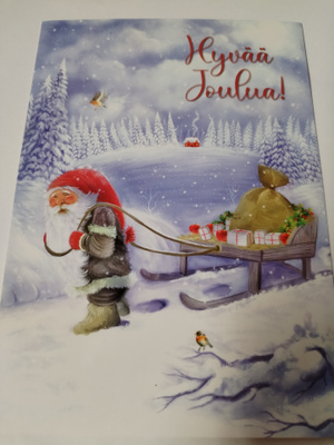 Joulu kortti, kulkematon.