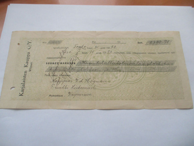 Vekseli Karjalaisten kauppa Viipuri 1922