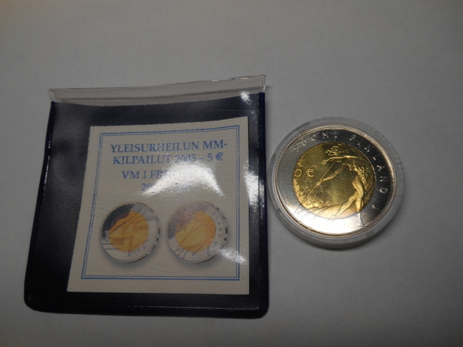 5 euroa 2005 Yleisurheilun MM-kilpailut.