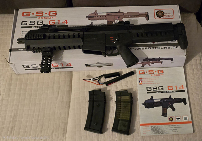 GSG G14 Blowback AEG + 2 lipasta + 11.1V akku + MOSFET