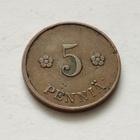 5 penniä v. 1927, circ - pikkukuva 2