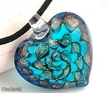 1017 .. Murano Upea Lampwork Taidelasi .. Kaulakoru