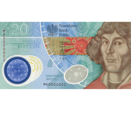 Puola 20 Zlotych 2022 (2023) UNC Polymer Kopernikus