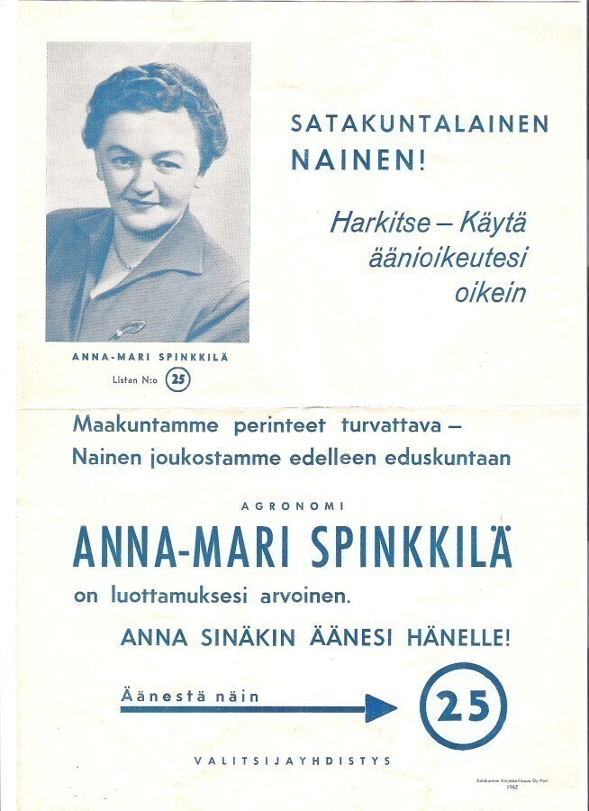 Vaali, 2 kpl. kenttäpostia, vaaliesite, kaksi korttia.