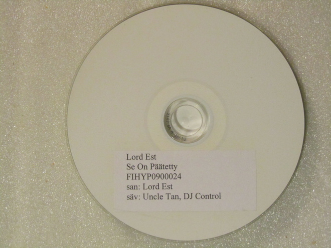 Lord Est • Se On Päätetty CDr-Single