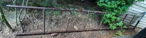 Metalliset tikapuut 3,85 m vintage