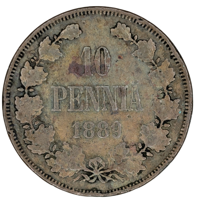 10 Penniä 1889