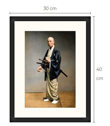 Uusi Samurai art print kehystetty 30 cm x 40 cm