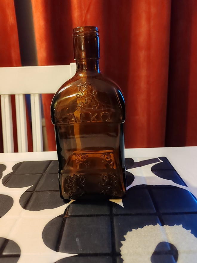 Alko Leijona Whiskey pullo, Karhulan lasitehtaan tuotantoa