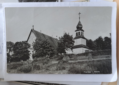 Karjaa, , kirkkokortti, kulkematon