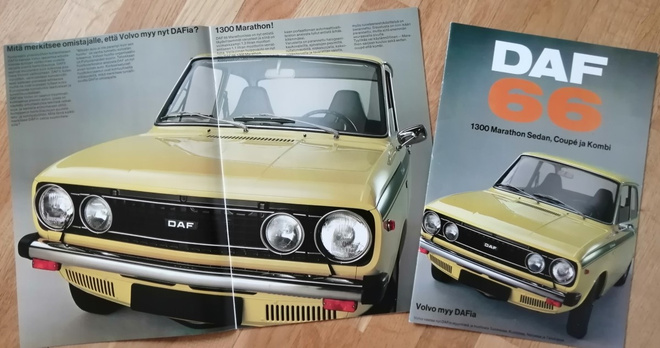 1974 DAF  66 Marathon esite - KUIN UUSI - 16 siv - suom