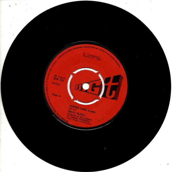 RALPH McTELL: Summer Come Along / Girl On A Bicycle  7"