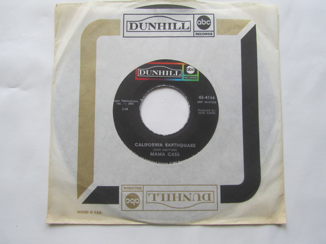 Mama Cass: California Earthquake  7" single   1968