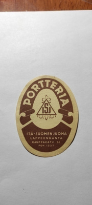 Portteria Itä-Suomen juoma etiketti
