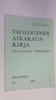 Teologinen aikakauskirja 6/1978