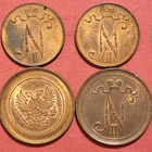 Kiiltoa: 5 penniä 1914, 1916, 1917 + 10 p 1916, 1917 (KD3) - pikkukuva 2
