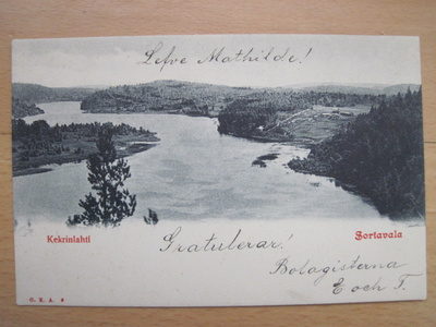 VANHA Postikortti Sortavala ennen 1905