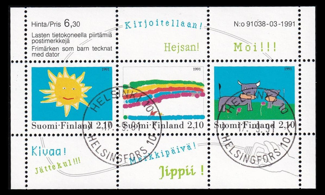 1145-7BL7 o Lasten piirustuksia blokki EPL (1991)