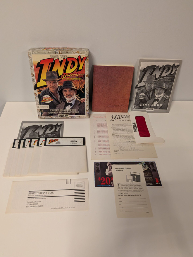 Indiana Jones Last Crusade PC USA 5.25" LucasArts BIGBOX CIB