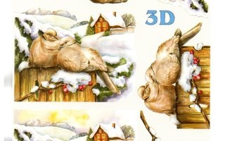 3D °°LINTUPARI LUMISELLA AIDALLA°°