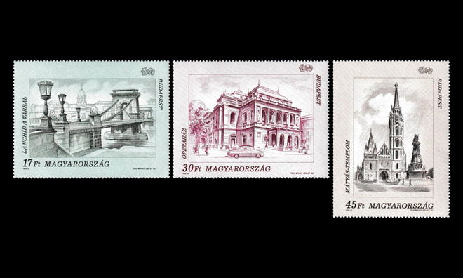 Unkari 4270-2 ** Budapestin nähtävyydet (1993)