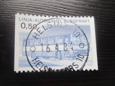 Autopakettimerkki 0,50mk sininen 1981