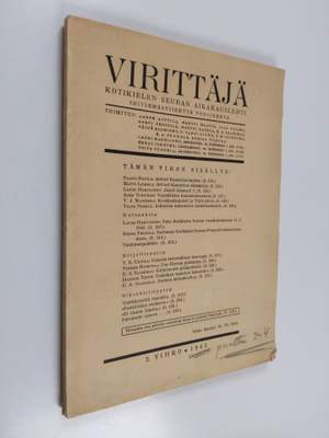 Virittäjä 2/1943 : kotikielen seuran aikakauslehti