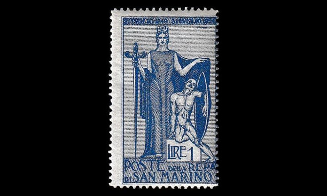 San Marino 103 ** Giuseppe Garibaldi 1L (1924)