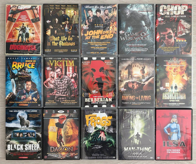 15 kpl uusia ja avaamattomia sekä käytettyjä DVD-levyjä