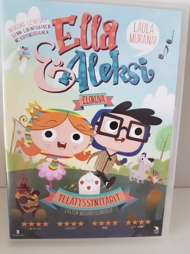Ella & Aleksi Yllätyssynttärit lasten musiikki seikkailu DVD