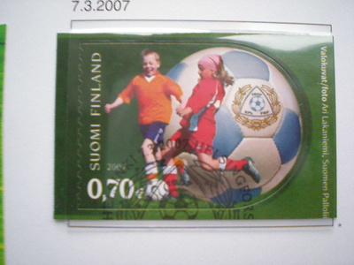EP-leimattu merkki 0,70 € Palloliitto 2007 - LaPe 1825