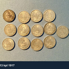 30 kpl Suomen hopeisia 25 pennin kolikoita 1902–1917 - pikkukuva 2