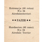 Purkkakuva Fazer KOIRASARJA n:o 34 Airedalenterrieri - pikkukuva 2