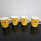 Unikko mukit 19e/kpl keltainen (Marimekko) - pikkukuva 2