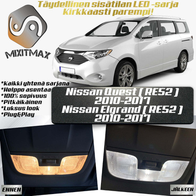 Nissan Quest (RE52) Sisätilan LED-sarja 14-osain