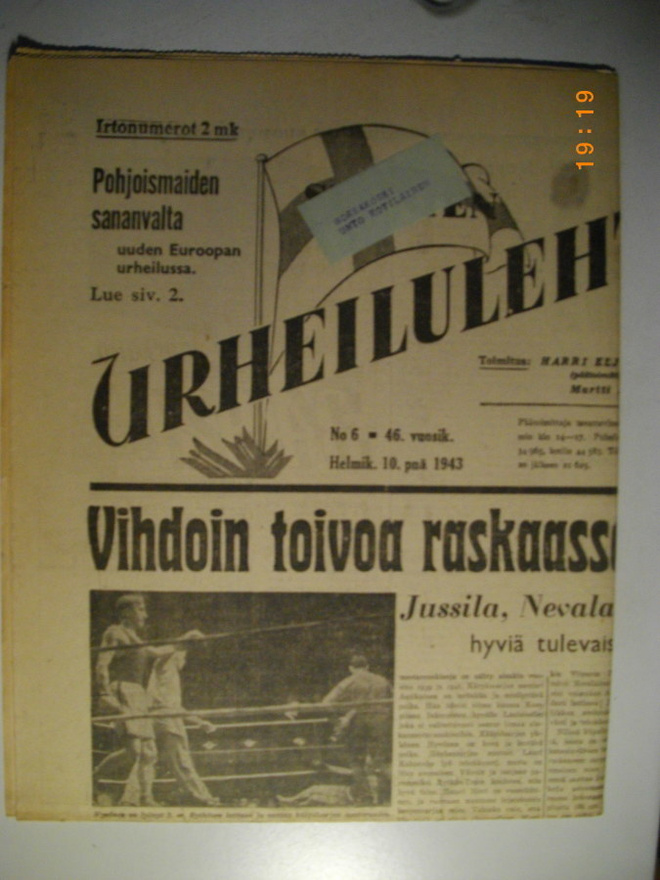 Suomen Urheilulehti Nro 6/1943 (29.2)