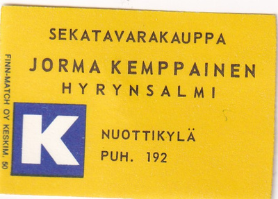 Hyrynsalmi, Nuottikylä. Jorma Kemppainen   b605
