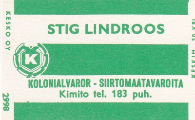 Kimito, Stig Lindroos , Kesko 2998  1/16