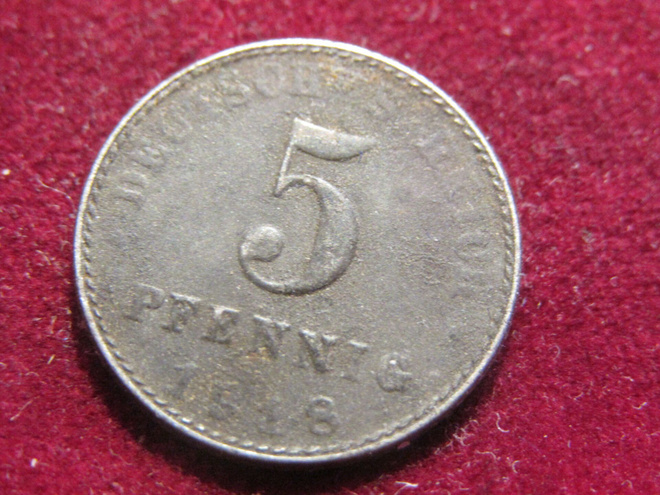 5 pfennig 1918. Saksan keisarikunta-Deutsches Reich