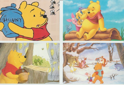 * Upeat kortit, aiheena Disneyn Nalle Puh, 15x10 cm *