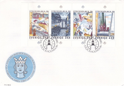 RUOTSI 1985 - Fa 1353/56 FDC KUORI