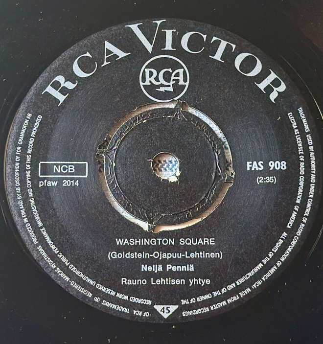 Neljä Penniä – Washington Square / Pitkät Illat  7" 1964