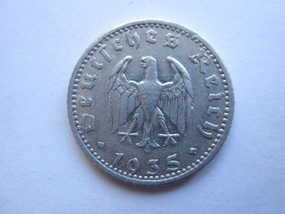 Natsi-Saksa 50 Reichspfennig 1935 E