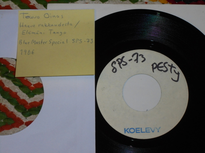 7" TEUVO OINAS - Haave Rakkaudesta - single 1986 KOELEVY EX+