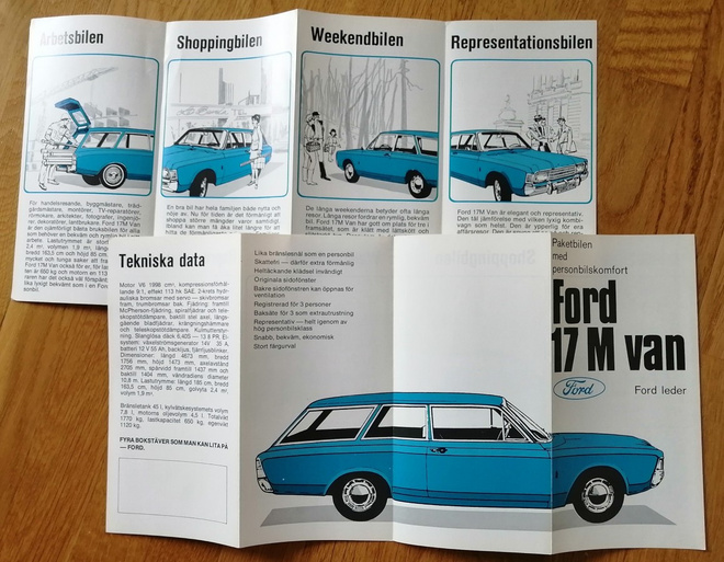1969 Ford 17M Van - KUIN UUSI - 8 sivua - "Taunus"