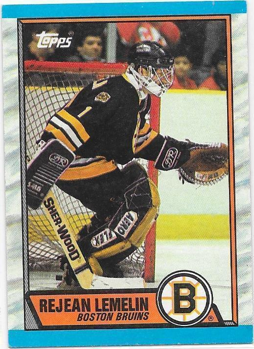 1989-90 Topps #40 Rejean Lemelin Boston Bruins MV