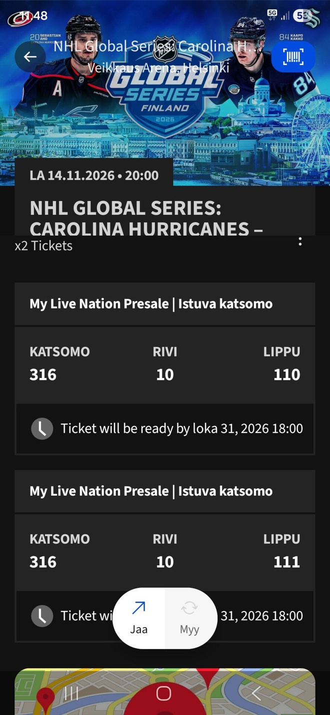 NHL Global Series liput 2kpl La 14.11