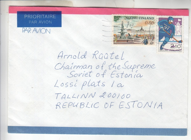 Kirje Viron entiselle presidentille