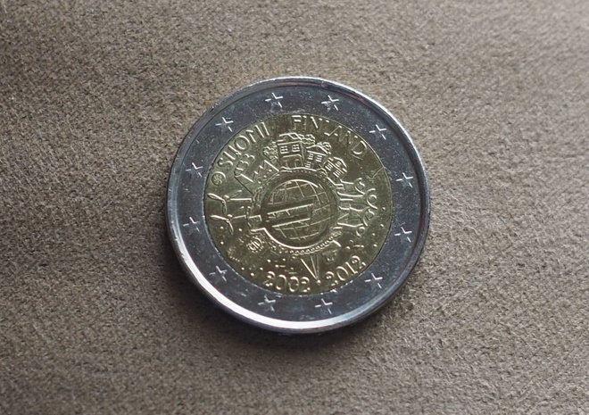 2 EUR Euro 10 vuotta Suomi 2012