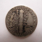 USA 1 dime 1940 hopeaa - pikkukuva 2